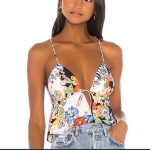 Superdown front tie floral top - ISLA TOP